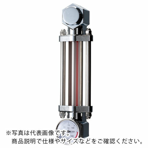協和 アクリル樹脂製温度計付オイルゲージ ( KLM-200T-M12 )