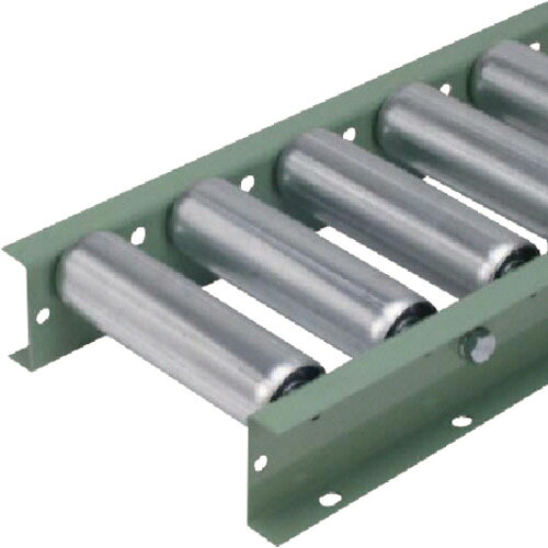 タイヨー ( 太陽工業 ) φ60.5(2.3)スチールローラコンベヤ 機長1000粍 肉厚2.3粍 ( F6023-300-100-1000 ) 太陽工業(株) 【製造業者取寄】 花・ガーデン・DIY-その他