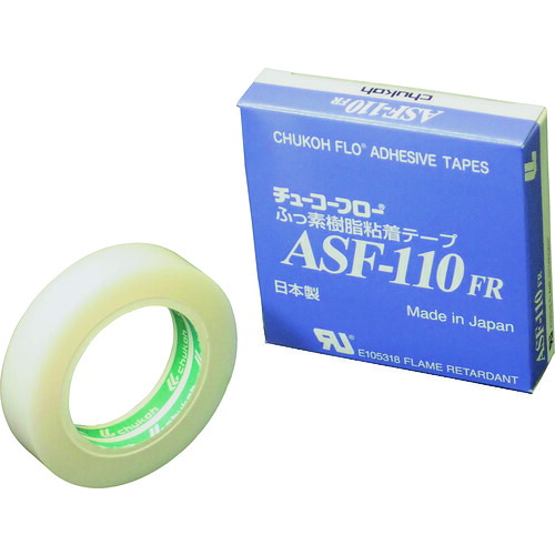 chukoh ( 中興化成工業 ) フッ素樹脂フィルム粘着テープ ASF-110FR 0.13t×15w×10m ( ASF110FR-13X15 ) 【6巻セット】 中興化成工業(株) 【メーカー取寄】