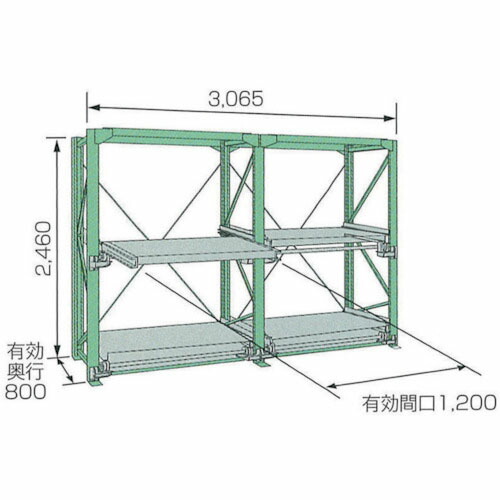 【SALE価格】KDS ( ムラテックKDS ) スライドラック ( SSR20-2512-2HTR )
