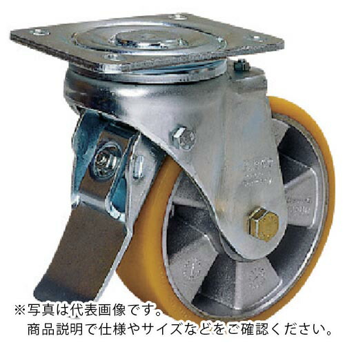 シシク ( シシクSISIKUアドクライス ) Blickle 重荷重用プレスキャスター 自在(ストッパー付) ALTHウレタン車輪 200径 ( LH-ALTH200K-ST ) 【メーカー取寄】