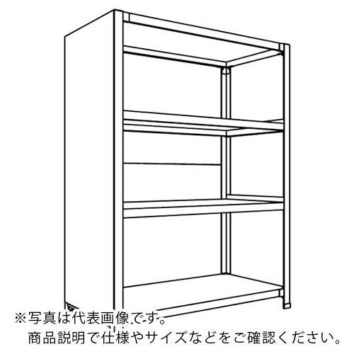 NF ( 日本ファイリング ) 背板・側板付軽さ商いもの棚W900D450H1200F4 ( 天使の都市43S-24 ) 【製造業者取寄】