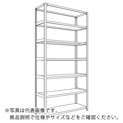 NF ( 日本ファイリング ) 軽量開放棚 中棚ボルトレスタイプW1200D450H2400F7 ( LA84S-17 ) 日本ファイリング(株) 【メーカー取寄】