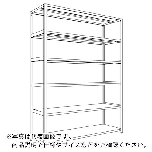 NF ( 日本ファイリング ) 軽さ開放的棚 中棚ボルトレスタイプW1800D600H2400F6 ( 天使の都市86L-16 ) 【製造業者取寄】