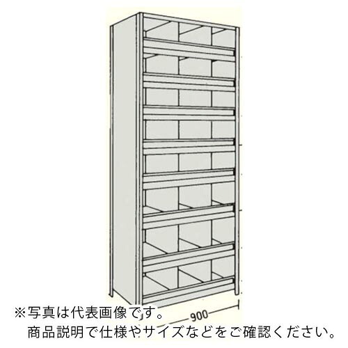 NF ( 日本ファイリング ) 縦中仕切り・前当たり付軽さ商いもの棚W900D450H1800F7 ( 天使の都市63S-57A ) 【製造業者取寄】