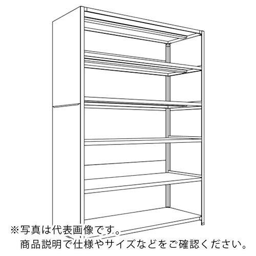 NF ( 日本ファイリング ) 背板・側板付軽さ商いもの棚W1500D600H2100F6 ( 天使の都市75L-26 ) 【製造業者取寄】