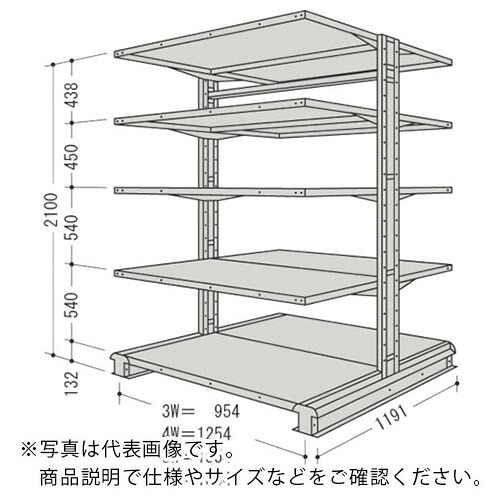 【SALE通貨価値】NF ( 日本ファイリング ) キャンチラック複式1連W1854D1191H2100F5 ( CR76L-W5 ) 【製造業者取寄】