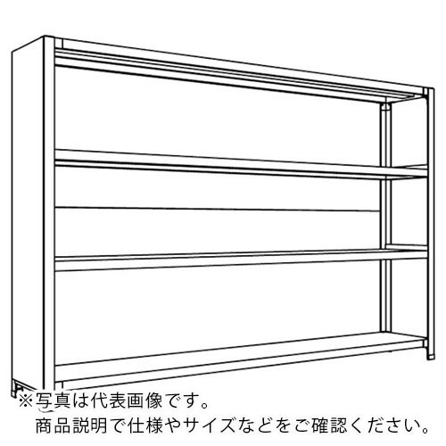 NF ( 日本ファイリング ) 背板・側板付軽量物品棚W1800D300H1200F4 ( LA46K-24 ) 日本ファイリング(株) 【メーカー取寄】