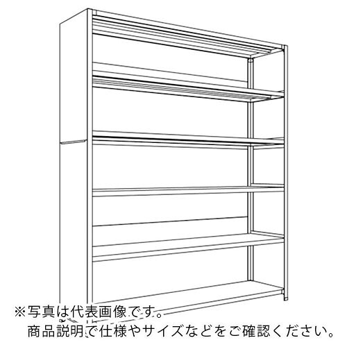 NF ( 日本ファイリング ) 背板・側板付軽量物品棚W1800D450H2100F6 ( LA76S-26 ) 日本ファイリング(株) 【メーカー取寄】 49,045円