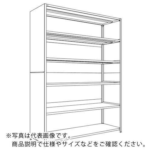 NF ( 日本ファイリング ) 背板・側板付軽量物品棚W1800D600H2400F6 ( LA86L-26 ) 日本ファイリング(株) 【メーカー取寄】