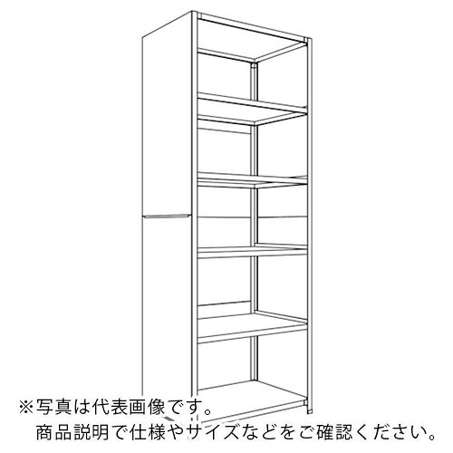 NF ( 日本ファイリング ) 背板・側板付軽量物品棚W900D600H2400F6 ( LA83L-26 ) 日本ファイリング(株) 【メーカー取寄】
