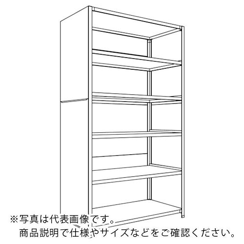 NF ( 日本ファイリング ) 背板・側板付軽量物品棚W1200D600H2100F6 ( LA74L-26 ) 日本ファイリング(株) 【メーカー取寄】
