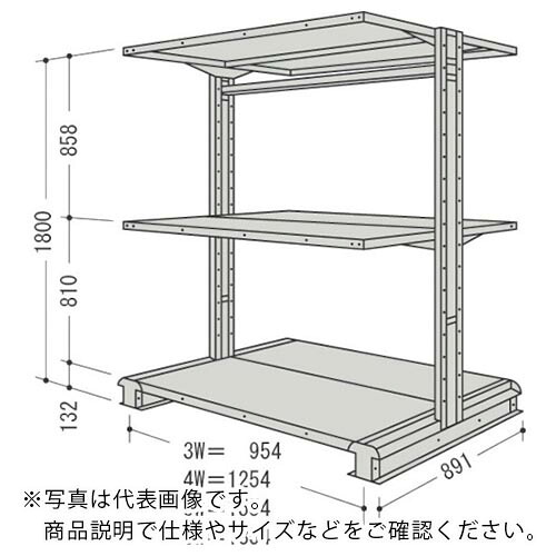 NF ( 日本ファイリング ) キャンチラック複式1連W1854D891H1800F3 ( CR66S-W3 ) 【製造業者取寄】