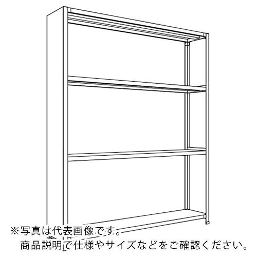 NF ( 日本ファイリング ) 背板・側板付軽さ商いもの棚W1500D300H1800F4 ( 天使の都市65K-24 ) 【製造業者取寄】