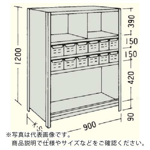 NF ( 日本ファイリング ) 引出し付軽量物品棚W900D300H1200F5 ( LA43K-75 ) 日本ファイリング(株) 【メーカー取寄】 44,901円