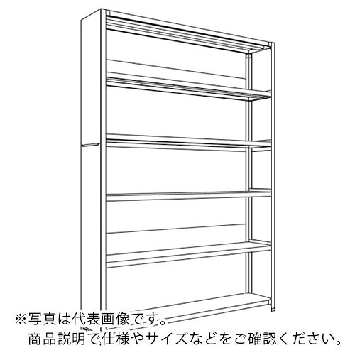 【SALE必要経費】NF ( 日本ファイリング ) 背板・側板付軽さ商いもの棚W1500D300H2100F6 ( 天使の都市75K-26 ) 【製造業者取寄】