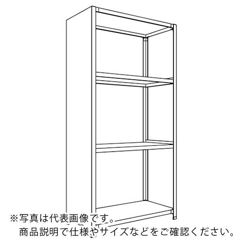 NF ( 日本ファイリング ) 背板・側板付軽量物品棚W900D450H1800F4 ( LA63S-24 ) 日本ファイリング(株) 【メーカー取寄】