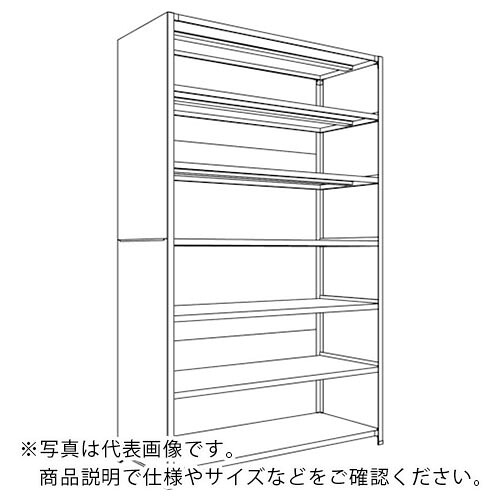 NF ( 日本ファイリング ) 背板・側板付軽さ商いもの棚W1500D600H2400F7 ( 天使の都市85L-27 ) 【製造業者取寄】