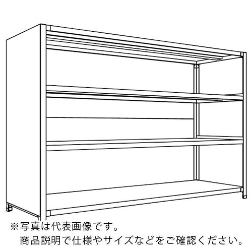 【SALE必要経費】NF ( 日本ファイリング ) 背板・側板付軽さ商いもの棚W1800D600H1200F4 ( 天使の都市46L-24 ) 【製造業者取寄】