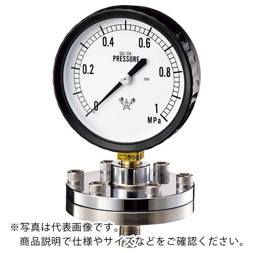 右下 ( 右下精器製造 ) 隔膜式圧力計 BT-1型 ( KA-BT-1-4-PVC-0.5MPA ) 右下精器製造(株) 【メーカー取寄】