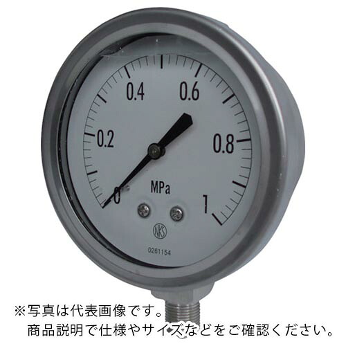 長野 ( 長野計器 ) グリセリン入圧力計 圧力レンジ(MPa):0.0~35.00 ( GV42-133-35.0MP ) 長野計器(株) 【メーカー取寄】