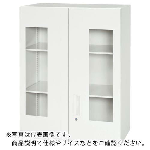 DAISHIN ( ダイシン工業 ) 壁面収納庫 窓付き両開き型 上置き専用W800 ホワイト ( V840-10HG ) ダイシン工業(株) 【メーカー取寄】