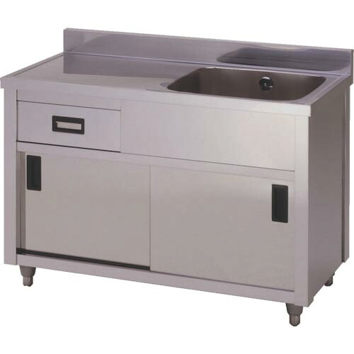 アズマ ( 東製造所 ) 一槽水切収納家具シンク右海洋博物館 1200×600×800 ( APM1-1200H-R ) 【製造業者取寄】