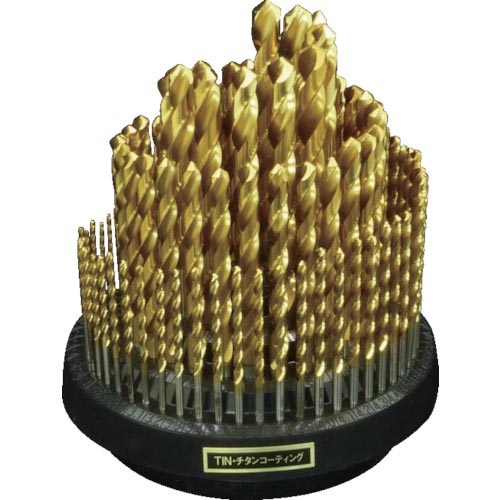 ISF ( イシハシ精工 ) TINコーティング コバルト正宗ドリル 100本組セット(回転台付) ( TCOD-100RS ) (株)イシハシ精工 【メーカー取寄】