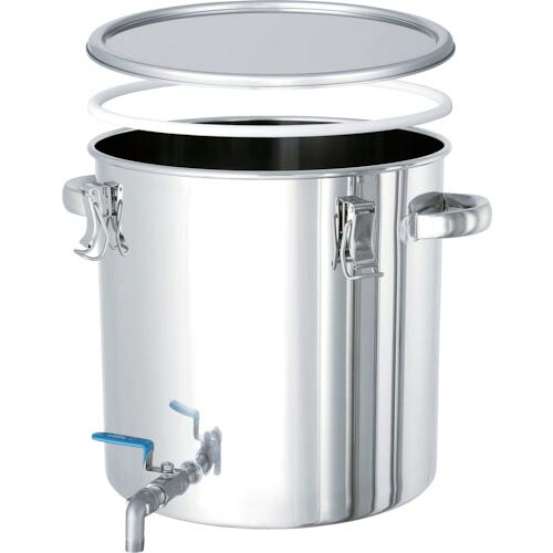 MONOVATE PTFEパッキン・ボールバルブ付密閉容器 65L ( CTHV-PTFE-43 ) MONOVATE(株) 【メーカー取寄】