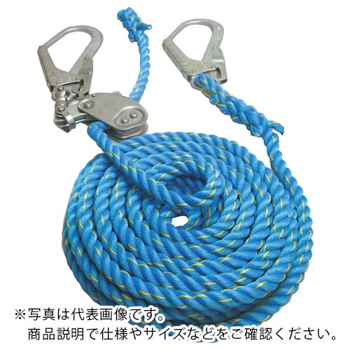 まつうら ( まつうら製造 ) 青味ニューテトロン気泡管水準器親綱 16粍Φ×10m 両端引っ掛かり、片側張り詰める器付 ( NEW-TETORON-WF1610BLUE ) DIY・工具-その他