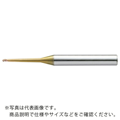 ユニオンツール 超硬3枚刃テーパネックボールエンドミル R1×首下長36×首部テーパ角0.4×刃長1.6×全長80 ( HFTNB3020-360-08 (239-6073) ) ユニオンツール(株)