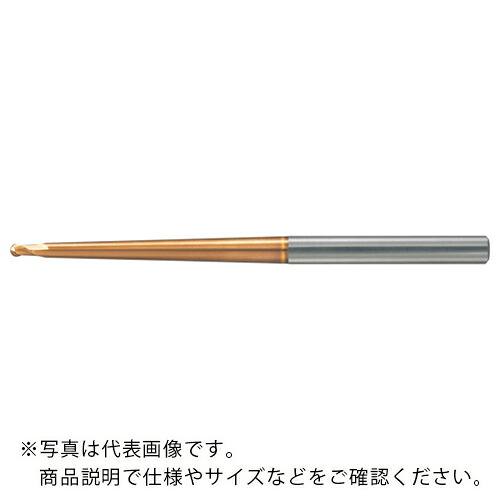 ユニオンツール 超硬2枚刃テーパネックボールエンドミル R0.3×首下長20×首部テーパ角1°30′×刃長0.48×全長50 ( HTNB2006-200-3 (292-5054) )