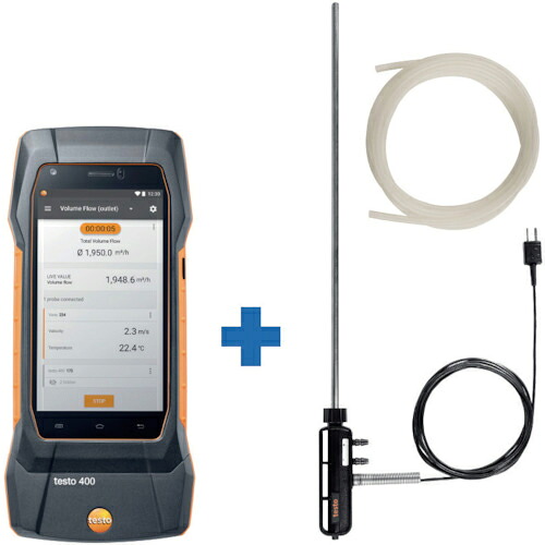 TESTO ( テストー ) testo400 + 500mm 温度センサ付きストレートピトー管セット ( TD20-400-11 ) 【メーカー取寄】
