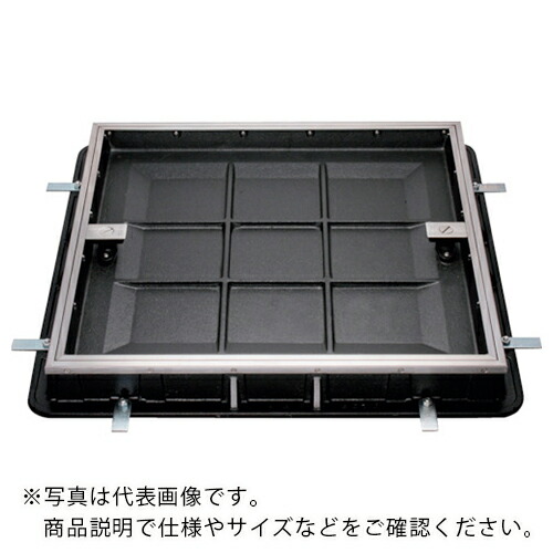 カネソウ カラ-舗装用鉄蓋(化粧用鉄蓋) 簡易密閉形 ステンレス目地 タイル用 充填深さ40mm ( MKSS-2-7585-HANDORUTSUKI ) カネソウ(株) 【メーカー取寄】
