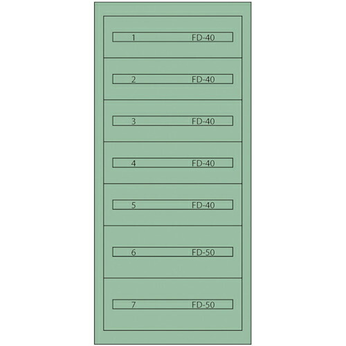 Vidmar ( ムラテックKDS ) ファインキャビネットFC-300C(塗装色:グリーン) ( FC-300C ｸﾞﾘｰﾝ )