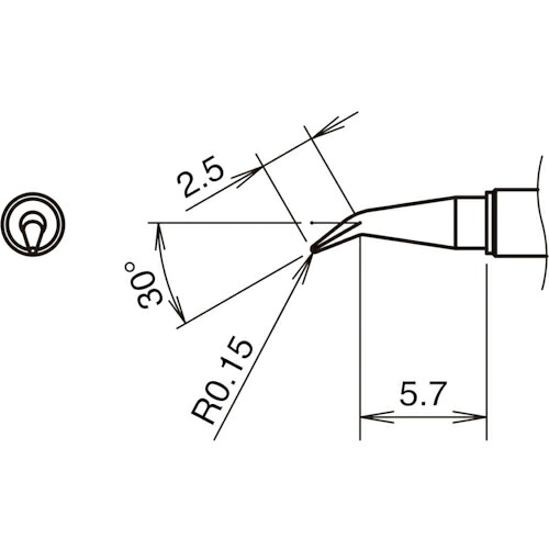 白光 こて先J型 350℃ ( T38-03J )