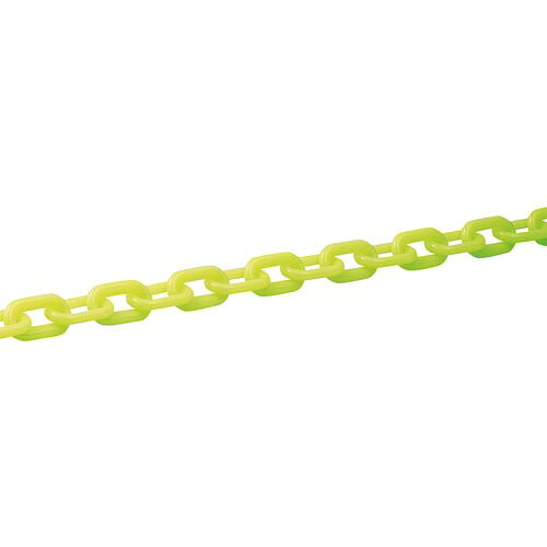 緑十字 ( 日本緑十字 ) プラスチックチェーン 蛍光緑 PT-630KG 長さ30m 線径6mmΦ ポリエチレン ( 284018 )
