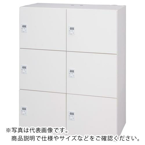 DAISHIN ( ダイシン産業 ) 個人的ロッカー6人用 白いこと色 円柱錠手合い 投じる孔皆無 ( L945-11PLS-W ) 【製造業者取寄】