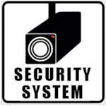 ホリコー Glassticker(ガラスステッカー)18 SECURITY SYSTEM 100mm×100mm ( GS-100100-18 ) 【12枚セット】 (株)ホリコー 【メーカー取寄】