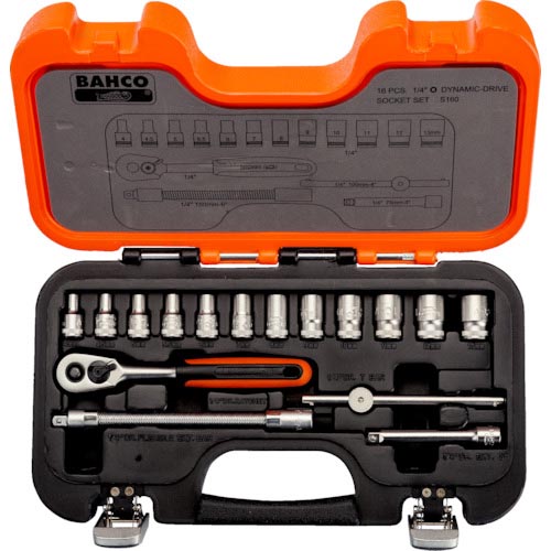 BAHCO ( スナップオン・ツールズ ) 1/4 ソケット仕掛ける+ラチェット ( S160 ) 【製造業者取寄】