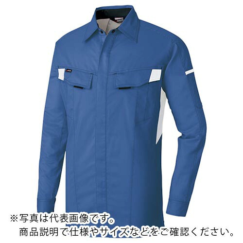 アイトス ニュームービンカット 長袖シャツ ロイヤルブルー×シルバーグレー 4L ( AZ6835-006-4L ) アイトス(株) 【メーカー取寄】