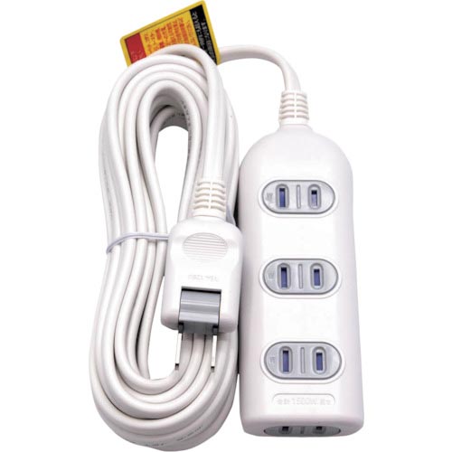 STARLIGHT ( 星光商事 ) 4個口シャッター付きタップ5m ( SK-4TS05W ) 【24個セット】 【メーカー取寄】