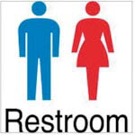 ホリコー Glassticker(ガラスステッカー)7 Restroom 135mm×135mm ( GS-135135-7 ) 【6枚セット】 (株)ホリコー 【メーカー取寄】