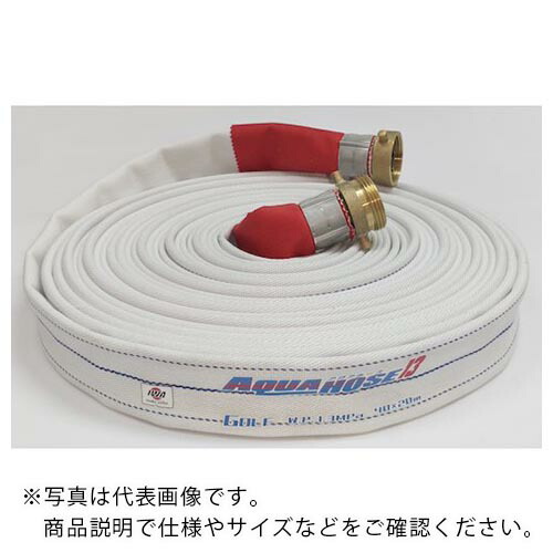 IWA ( 岩崎製作所 ) 散水/消防用 1.3MPa ホース ゴルフ (内面ゴム引き)黄銅製ANSI式金具付(アルミ加締) ( 01GLF4015AN-K ) (株)岩崎製作所 【メーカー取寄】