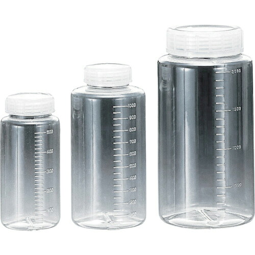 サンプラ ( サンプラテック ) クリアー広口ボトル 500ml(100本入り)(箱単位) ( 02015C ) (株)サンプラテック 【メーカー取寄】