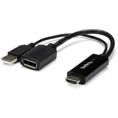 StarTech ディスプレイアダプター/HDMI - DP/4K30Hz/USBパワー/BK ( HD2DP )