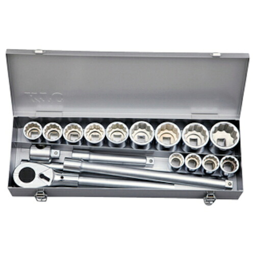 KTC ( 京都機械工具 ) 19.0sq.ソケットレンチセット(18点) ケース間口545×奥行185×高さ85mm ( TB618BB ) 京都機械工具(株) 【メーカー取寄】