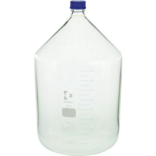 SIBATA ( 柴田科学 ) 耐熱ねじ口びん 青キャップ付 20000mL ( 017200-20000 ) 【メーカー取寄】