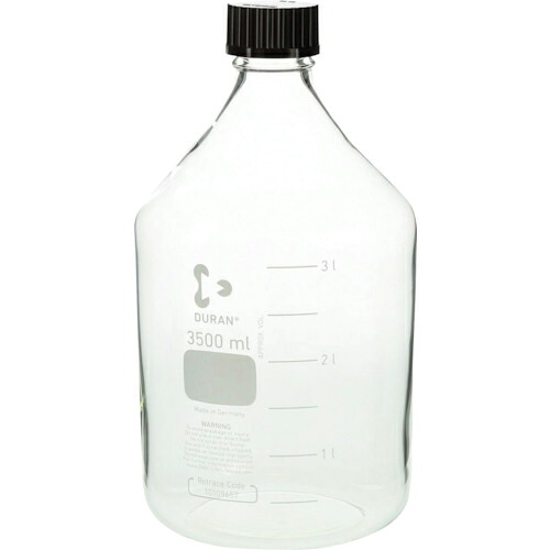 SIBATA ( 柴田科学 ) 耐熱ねじ口びん 赤キャップ付 3500mL ( 017200-35001 ) 【メーカー取寄】