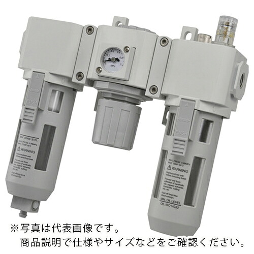 TAIYO エアコントロールユニット/3点セット(オートドレン、ブラケット、角型圧力計付) ( EFRL3-10-ABD )